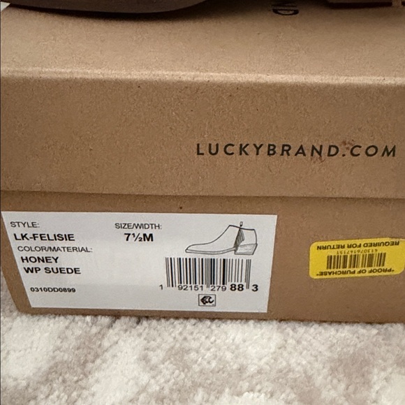 Lucky Brand Women's Brown Fringe Ankle Booties - Picture 5 of 5